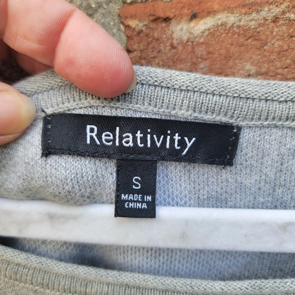 Women's Relativity Gray Star Sweater - Picture 4 of 6
